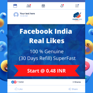 Facebook India Real Likes (30 Days Refill) – Instant